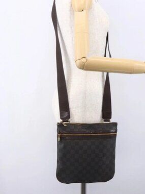 LOUIS VUITTON Damier Ebene Pochette Bosphore Shoulder Bag